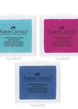 Клячка faber-castell, пластиковая коробка, бірюзова, малинова, фіолетова, trend (127124)