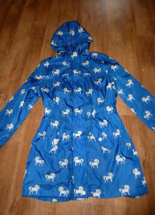 Куртка, вітровка, плащ ms на 11-12 років з єдинорогами