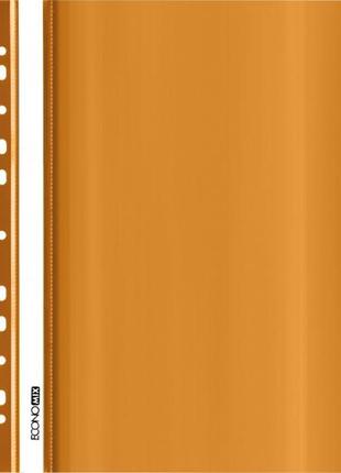 Папка-швидкосшивач economix а4, з перфорацією, глянець, пластикова, помаранчева, (e31510-06)