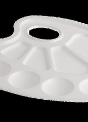 Палитра пластиковая zibi, №1, пластиковая овальная, белая, (zb.6920-12)