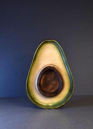 Авокадо блюдо для подачі дерев'яне 17 х 24 см. менажниця