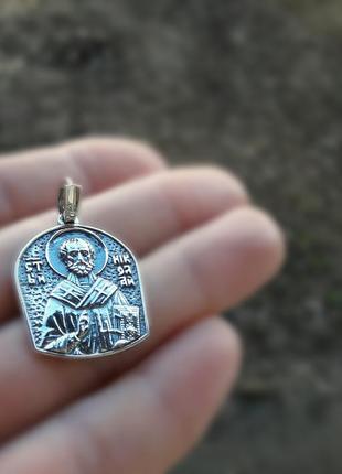 🔹️подвеска серебро николай чудотворец кулон  николай угодник 4