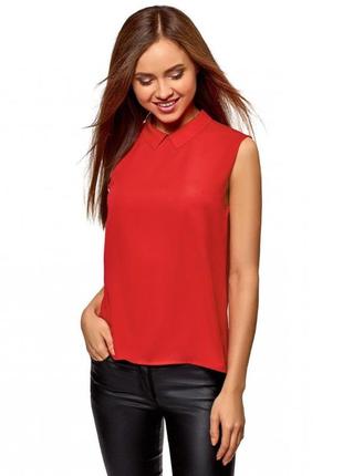 Блузка футболка молодежная майка летняя без рукавов модная свободная повседневная черная красная 2б12