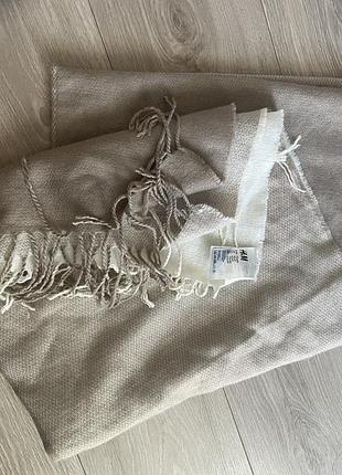 Большой теплый бежевый шарф h&amp;m