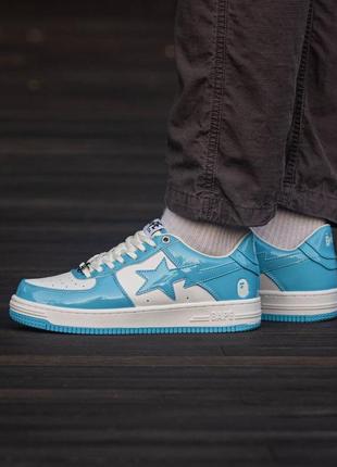 Кросівки bape sta patent blue\white