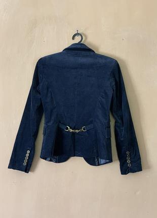 Шикарний дорогий піджак  котон темно синій розмір 344 фото