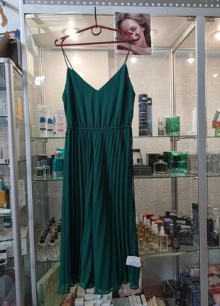 Смарагдова сукня шифон на підкладці1 фото