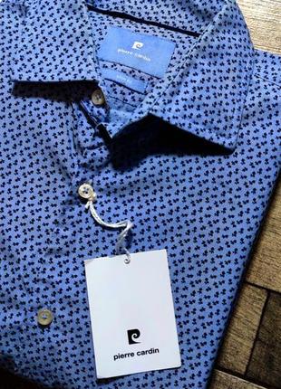 Мужская элегантная легкая  премиальная  рубашка pierre cardin из эксклюзивной коллекции le blue оригинал размер s3 фото