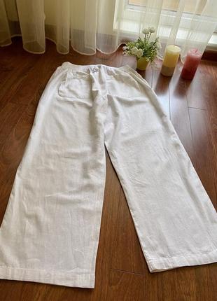 Льняні білі брюки yours, uk 168 фото