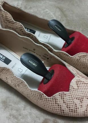 Балетки мокасины фирменные кожа жен.42р. clarks m&s индии1 фото