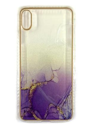 Чехол shiny sand 2021 для iphone xs max- пурпурный