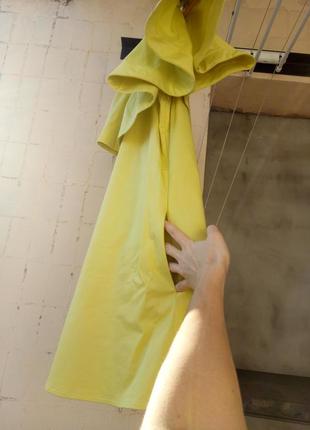 Платье сарафан оливковое хаки волан рюш оборка  плечи коттон just woman турция6 фото