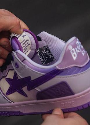 Мужские кроссовки bape sk8 purple 40-41-42-43-44-45