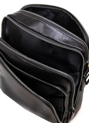 Мужская кожаная сумка - планшет bretton 1684-3 black5 фото