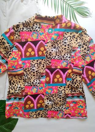 Укороченный брендовый пиджак италия, коттоновый жакет, блейзер, котон, цветочный принт, леопард7 фото