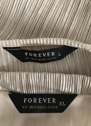 Нарядный костюм (блуза и юбка) из ткани гофре от forever by michael gold, размер l-xl7 фото