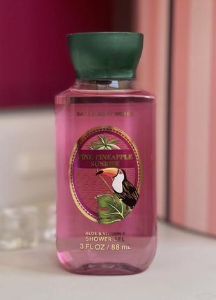 Міні-гель для душу bath and body works pink pineapple sunrise оригінал 88мл