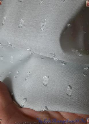 Фирменная h&m блуза серебристого цвета с перфорацией и утяжкой на шее, размер м-л6 фото