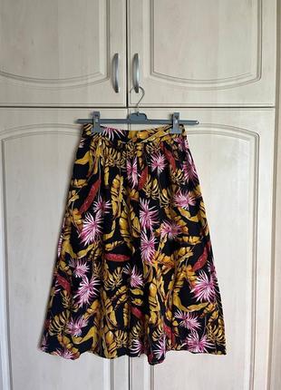 Летняя юбка mango (размер м, 38)4 фото