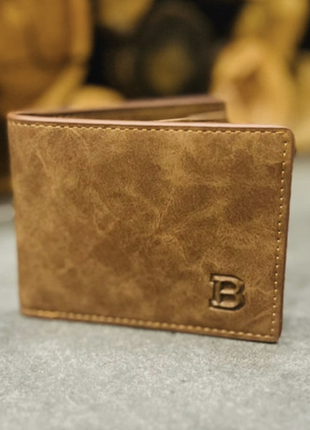 Кошелек мужской кожаный ручной работы baborry b319 коричневый