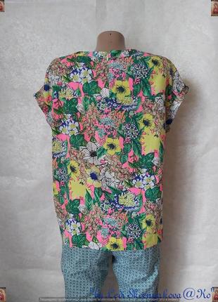 Фирменная next лёгкая летняя блуза в сочный яркий цветочный принт, размер м-л2 фото