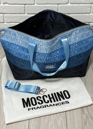 Сумка moschino  ⁇  для спортзала  ⁇  отдыха  ⁇  ручная кладь  ⁇  оригинал 💙5 фото