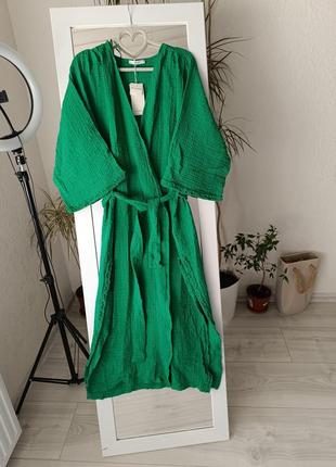 Муслінова сукня кімоно reserved, плаття халат як zara6 фото