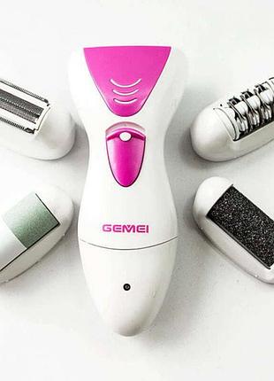 Пилка для ступнів gemei gm-7006 4в1 | шліфування для п'ят | електропилка xc-869 для педикюру