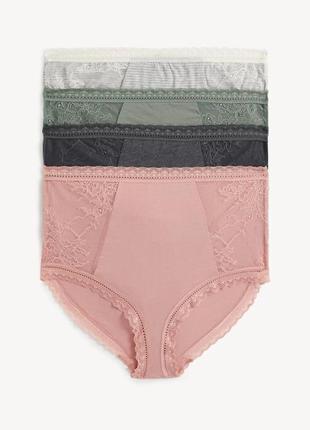 Набор женских трусов 4 штуки marks & spencer р-р 10,12,14,16,18,20 full briefs трусы