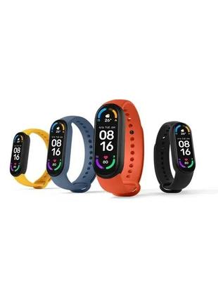 Фитнес-браслет-трекер smart band м7 спортивный умный смарт-часы с шагомером и тонометром красный,черный,синий.1 фото