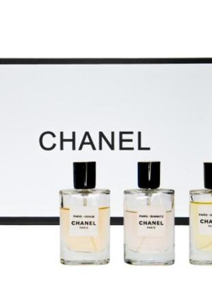 Подарочный набор унисекс chanel les eaux de chanel 3 в 1