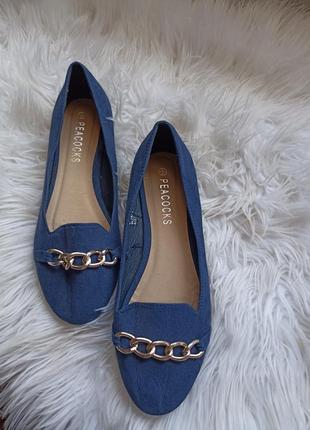 Новые балетки фирмы "peacocks"размер 37.