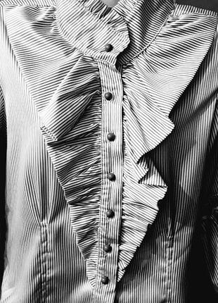 Шикарна атласна блуза сорочка в смужку.