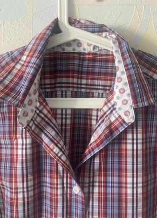 Рубашка в клетку на короткий рукав