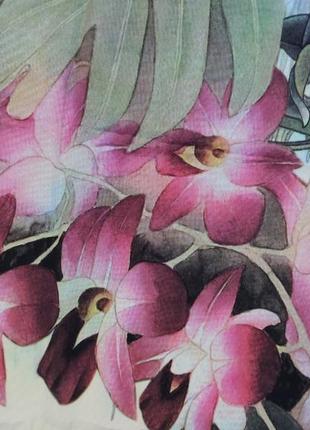 Невероятный легкий нежный шелковый платок 100% шелк 85 на 85