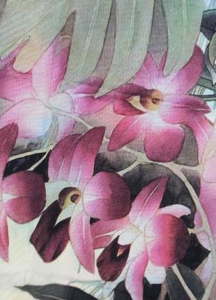 Невероятный легкий нежный шелковый платок 100% шелк 85 на 85