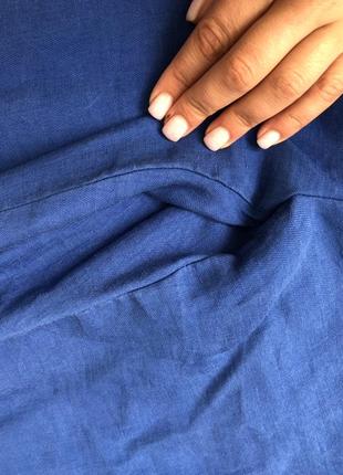 Zara палаццо брюки женские синие летние легкие4 фото