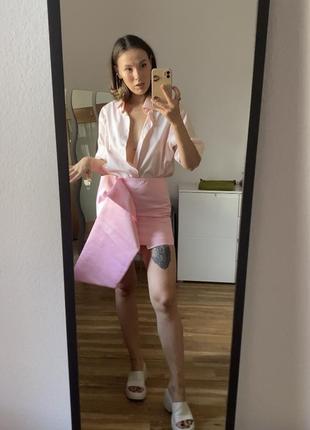 Розовая мины юбка zara