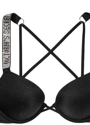 Victoria´s secret размер 34а (65а-70а) топ с камушками двойной пуш-ап push-up shine strap оригинал