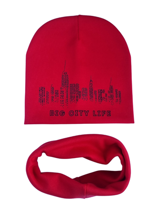 Комплект шапка+хомут big city р.48-52 для мальчика деми 10 цветов8 фото