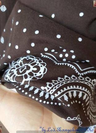 Фирменная yessica блуза со 100 % хлопка в коричневом цвете, плечи с кружева, размер хл5 фото