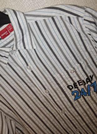 Сорочка, рубашка 100% бавовна "жатка"  manguun teens (німеччина) підлітку на 9-11 / 140-152 см2 фото