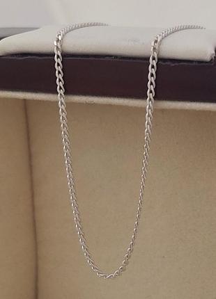 Цепочка из серебра с панцирным плетением на шею 45 см1 фото