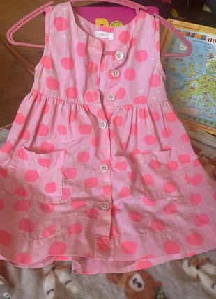 Платье в горох #сарафан барби розовый2 фото