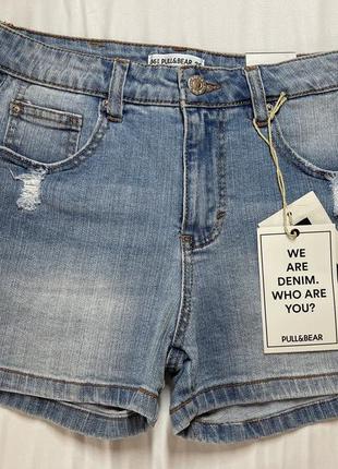 Джинсовые шорты pull &amp; bear