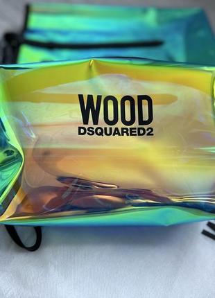 Сумка шоппер wood dsquared2  ⁇  пляжная сумка  ⁇  набор с косметичкой 💚7 фото
