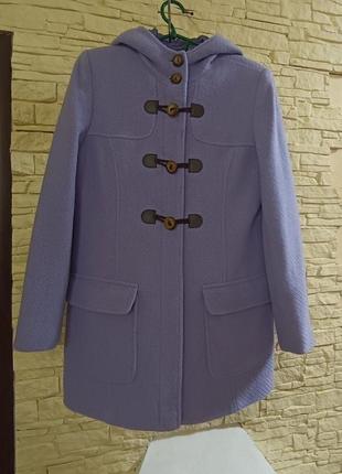Шерстяное женское пальто duffel code лавандового цвета 46-48 размер