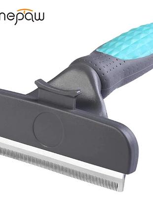 Щітка пуходерка benepaw для вичісування вовни котів, собак самоочищається 16х11см