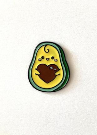 Емальований значок pin пин на рюкзак, куртку  (джинс) авокадо