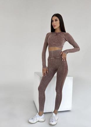 Лосины тай дай, бесшовные лосины пуш-ап